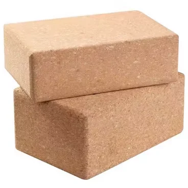 Custom High Quality Eco-Friendly Fitness Cork Yoga Block 4*6*9 inch natural eco-friendly 100% high density cork block yoga