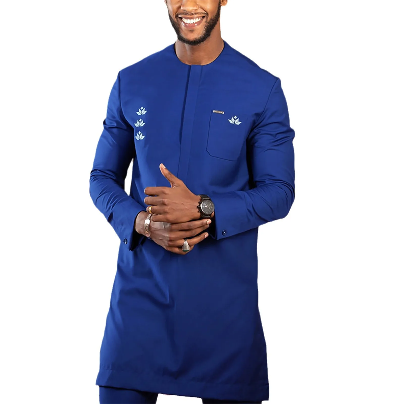 Traditional Muslim Clothing Islamic Quality Abaya Dubai Robe Islamic Man Dresses Arabia Saudi Moroccan Kaftan Thobe For Men