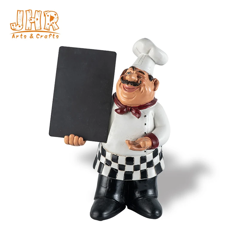 Resin Cute Chef w/ Wooden Chalkboard