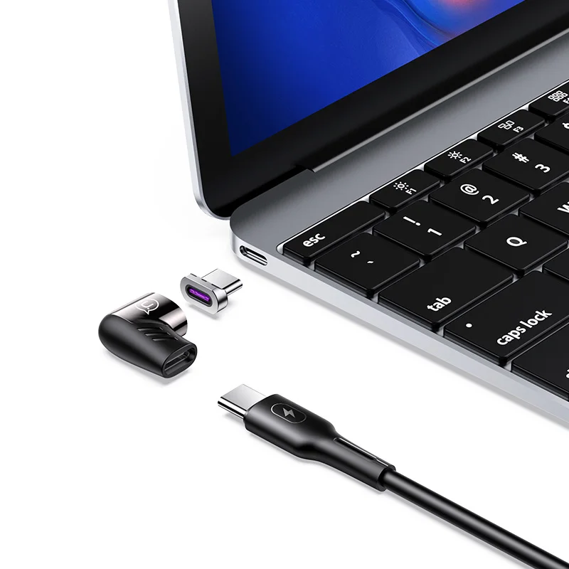 USAMS 2021 new SJ486 usb c to type c magnetic data transfer and 100w fast charging adapter for phone tablet laptop