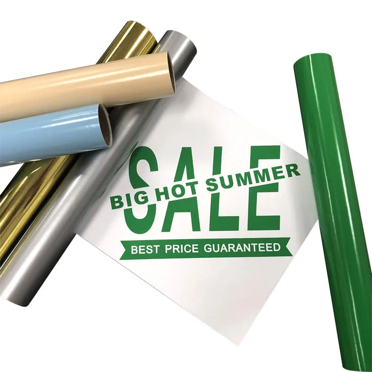 Wholesale Glossy Solid Color Adhesive Permanent DIY Craft Vinyl Sticker High Quality Self Adhesive Vinyl