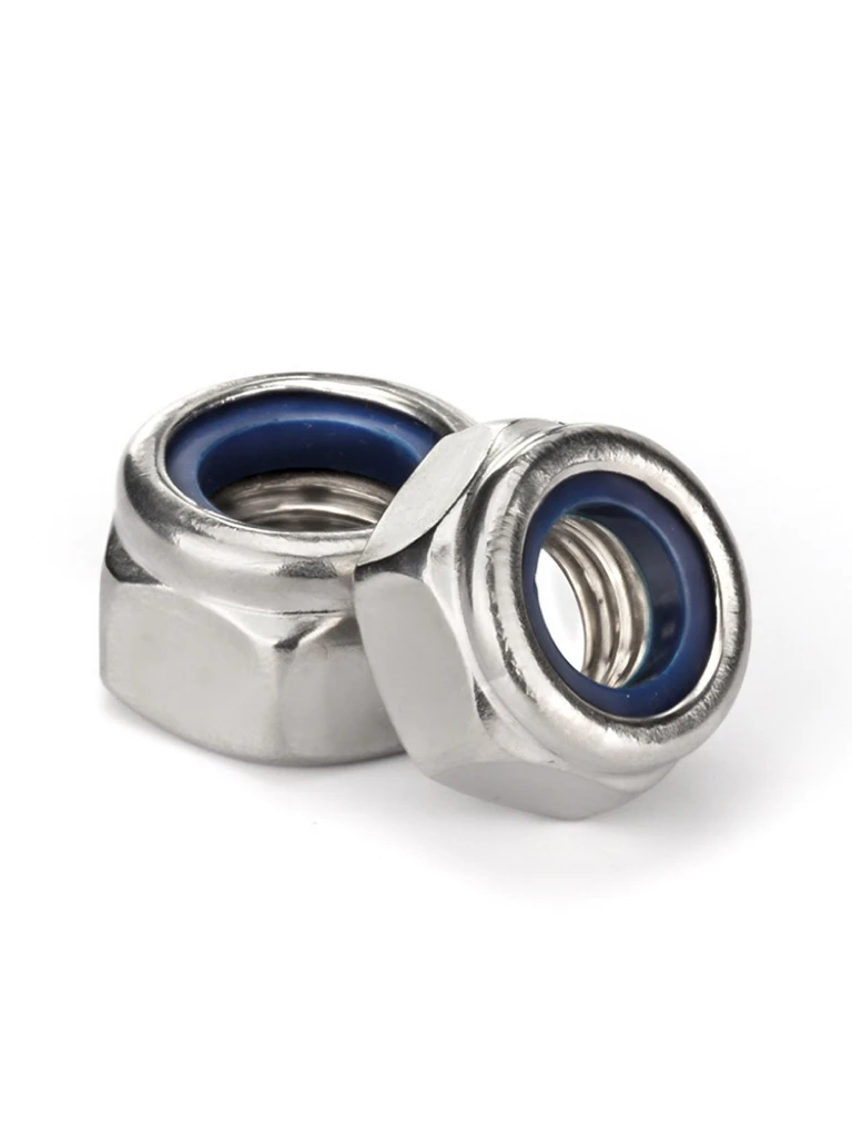 DIN Standard wholesales price A2-70 stainless steel hex nylon lock nut