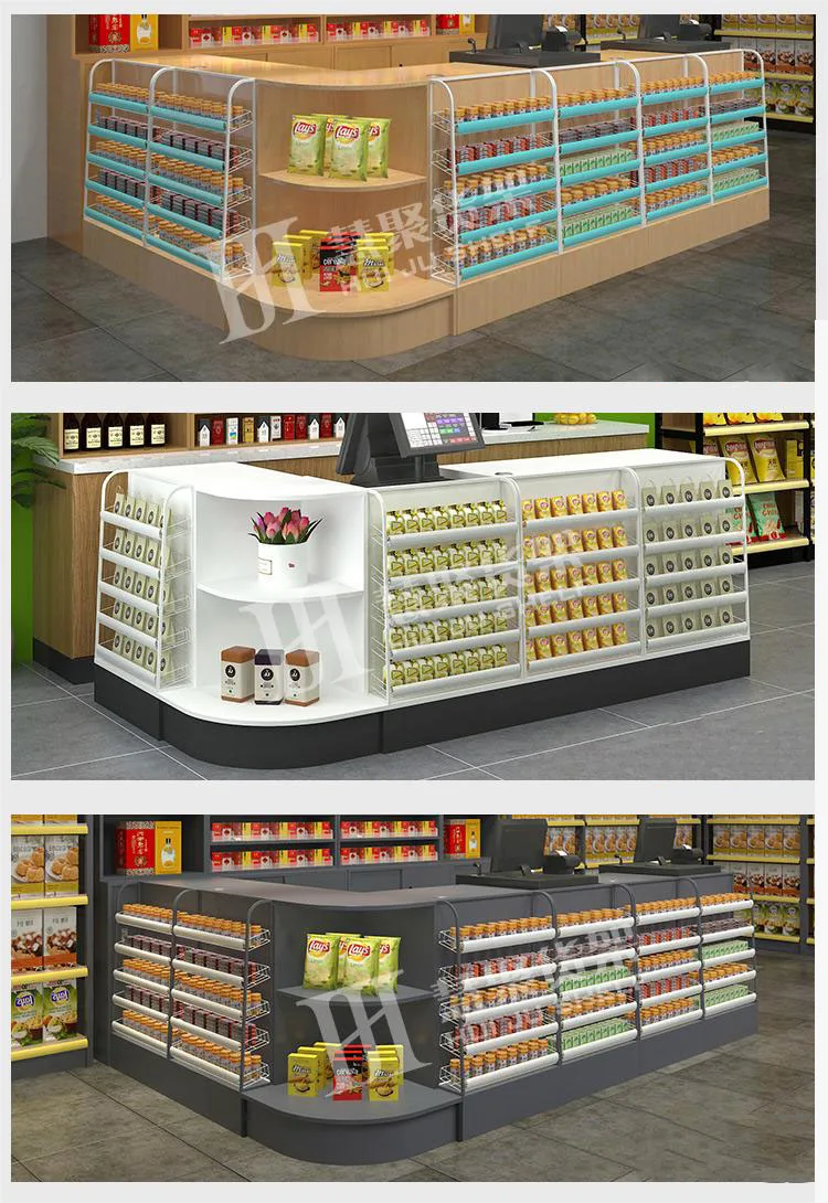 Meicheng Supermarket Checkout Systems Cashier Counter Display Store Counter Checkout