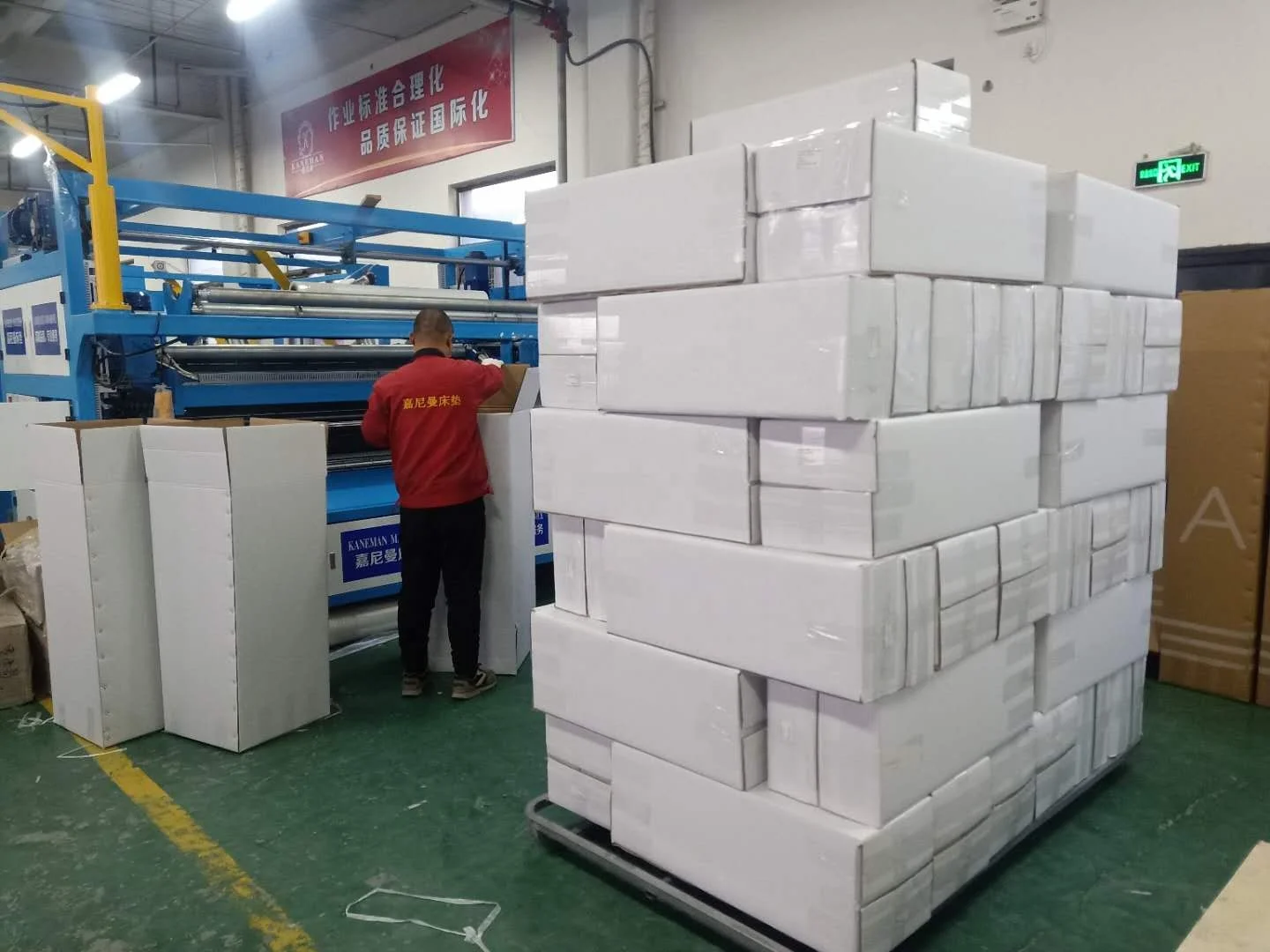 Classic  euro  top 10 inch pocket  spring mattress with natural latex  vacuum roll in print carton  box