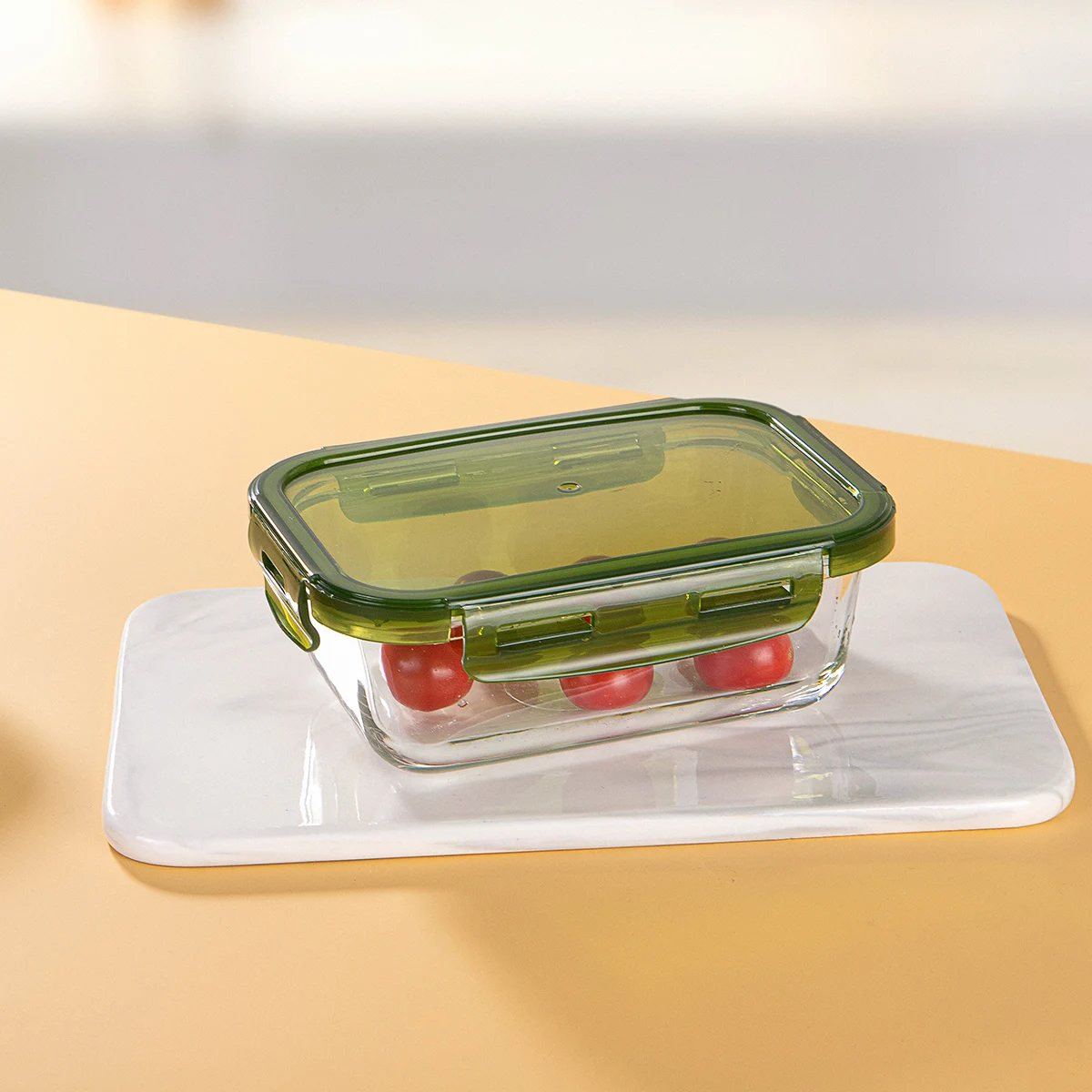 Glass Container Set High Borosilicate Glass Storage Lunch Box Kitchen Storage Airtight Glass Food Container