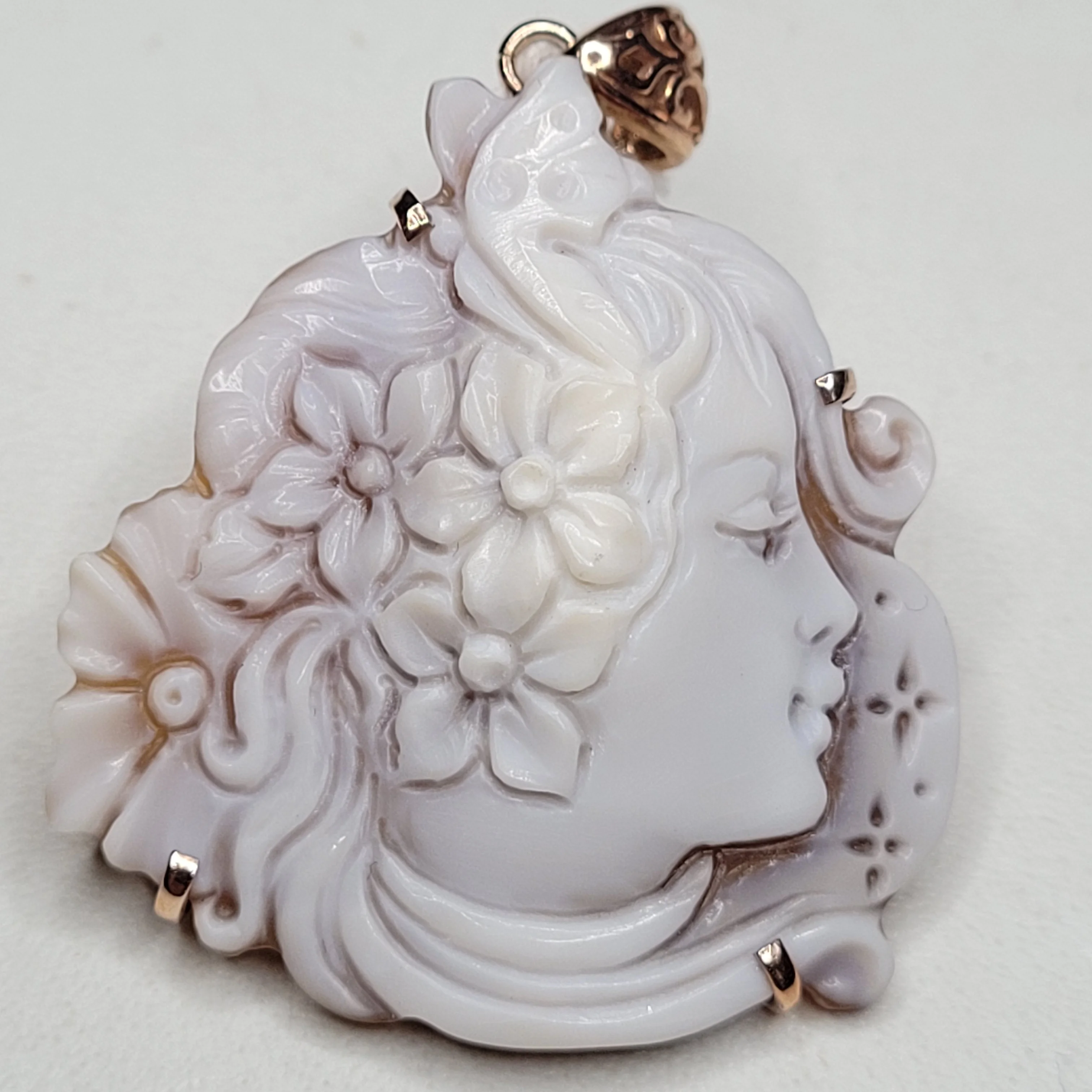 Новый классический ручной резной Сардоникс Камея высокого качества розовый натуральный синтетический ракушка драгоценных камней для изготовления ювелирных изделий лаборатория создала причудливую форму