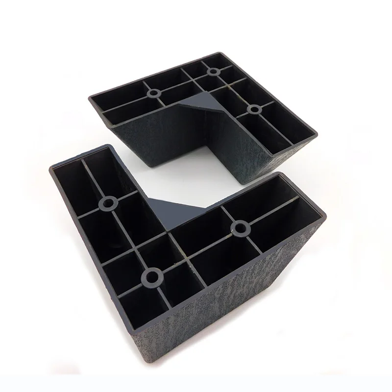 Brand new PP abs/pp furniture feet black adjustable bed cheap plastic legs