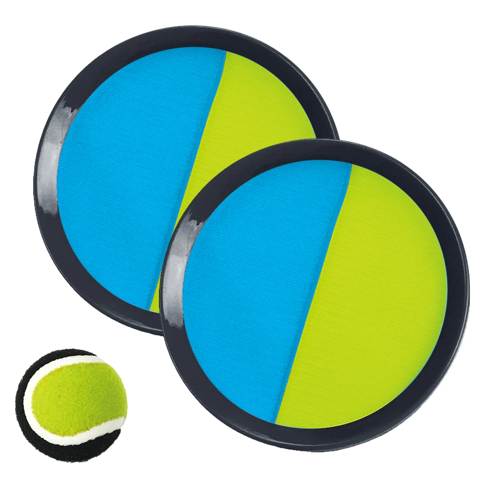 7.6 Inch Kids Toss And Catch Ball sets paddle Sticky Ball Toys Kid Garden Games Velcro Ball Toss
