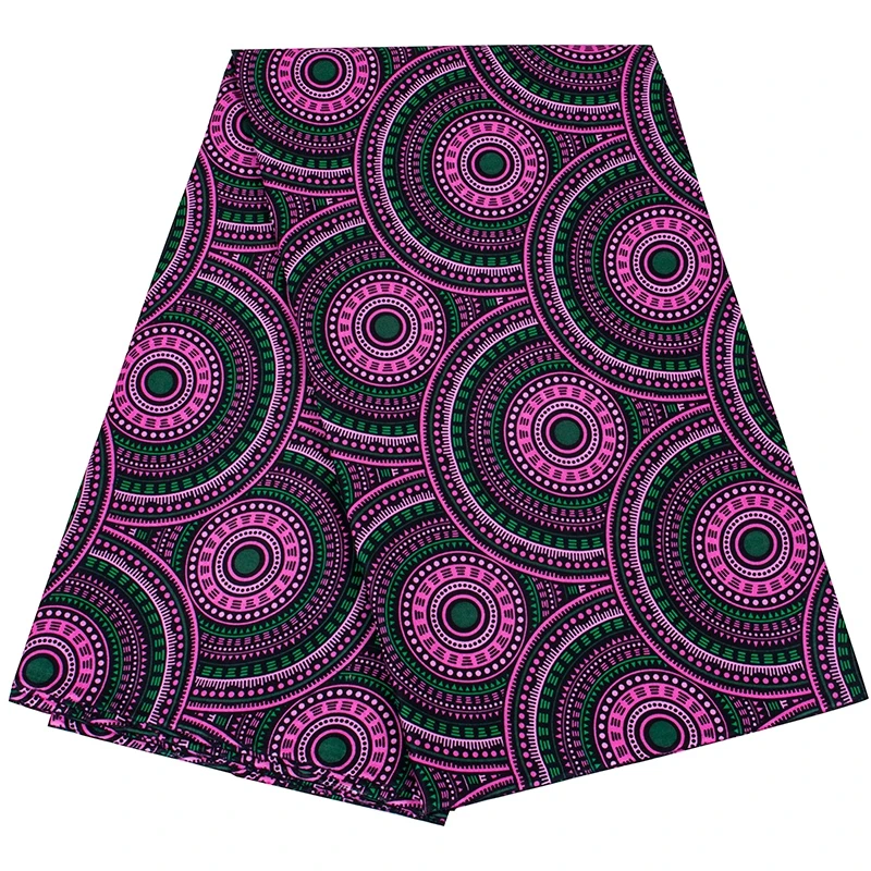 6 Yards Cotton Wax Fabric Hollandais, Free Shipping Polyester Wax Fabric For Women Party Dress/