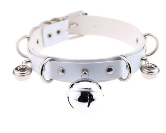 Cosplay Collars New Leather Bell Collars Role Play Exaggerated Personality Neckwear