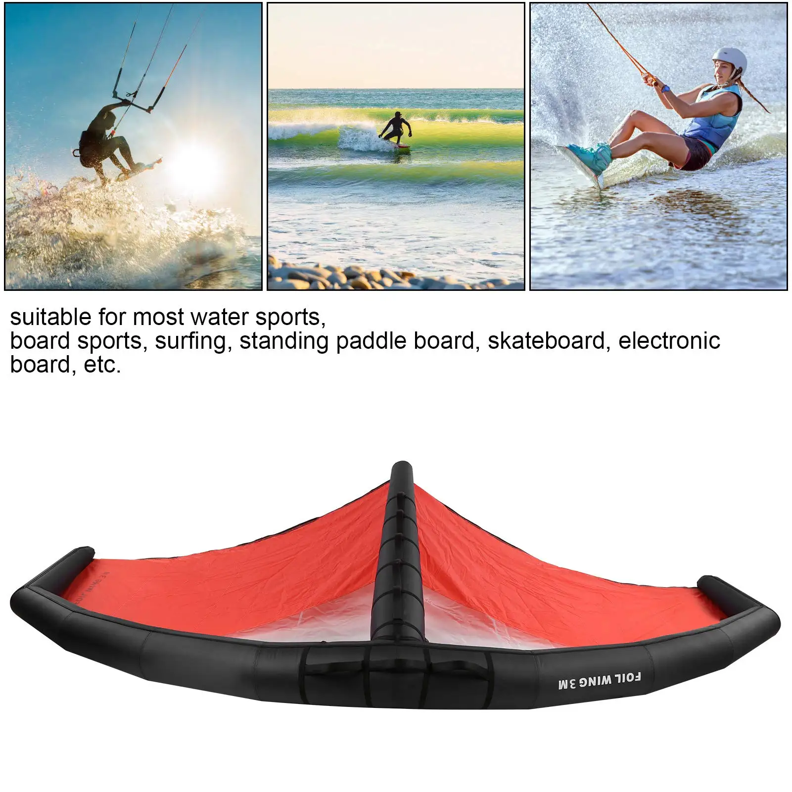 KCCE Polyester + TPU  OEM ODM wing foil flying kite windsurfing foil fly wingssail board