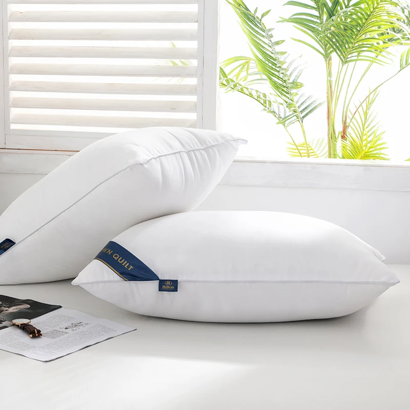 Most Popular Hotel Collection Custom logo hilton hotel Cotton Luxury Bed Pillow