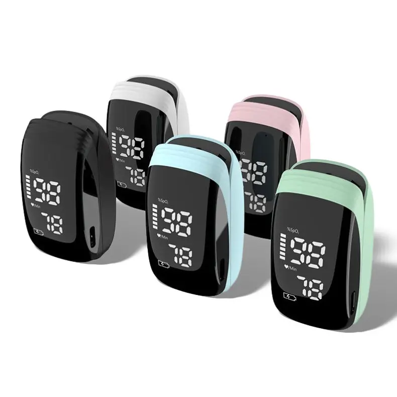 Rechargeable Oximeter Finger Clip Pulse Oximeter Adult Lithium Battery Pulse Oximetry Heart Rate Monitor