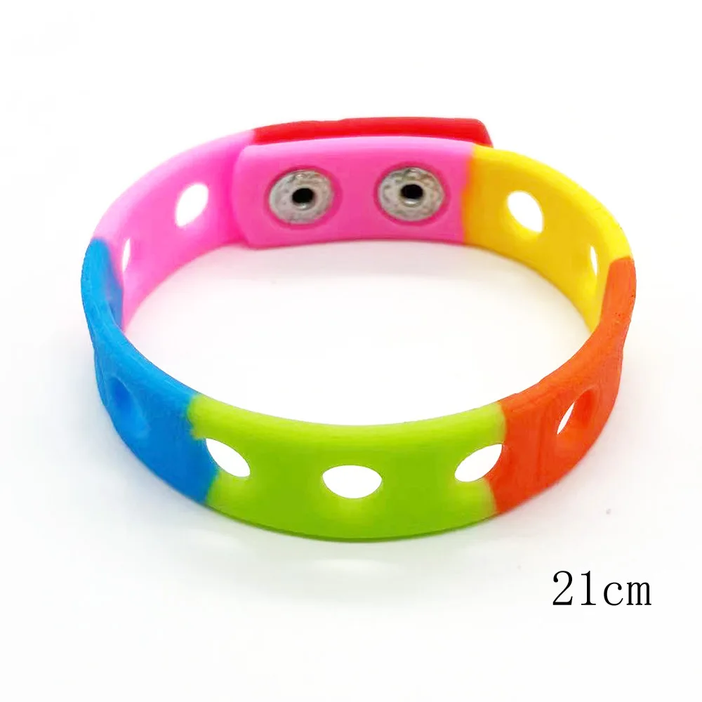 Hot Sale Elastic Silicone Rubber Sports  Wristband Women Men Friendship Wrap Bracelet For Gift