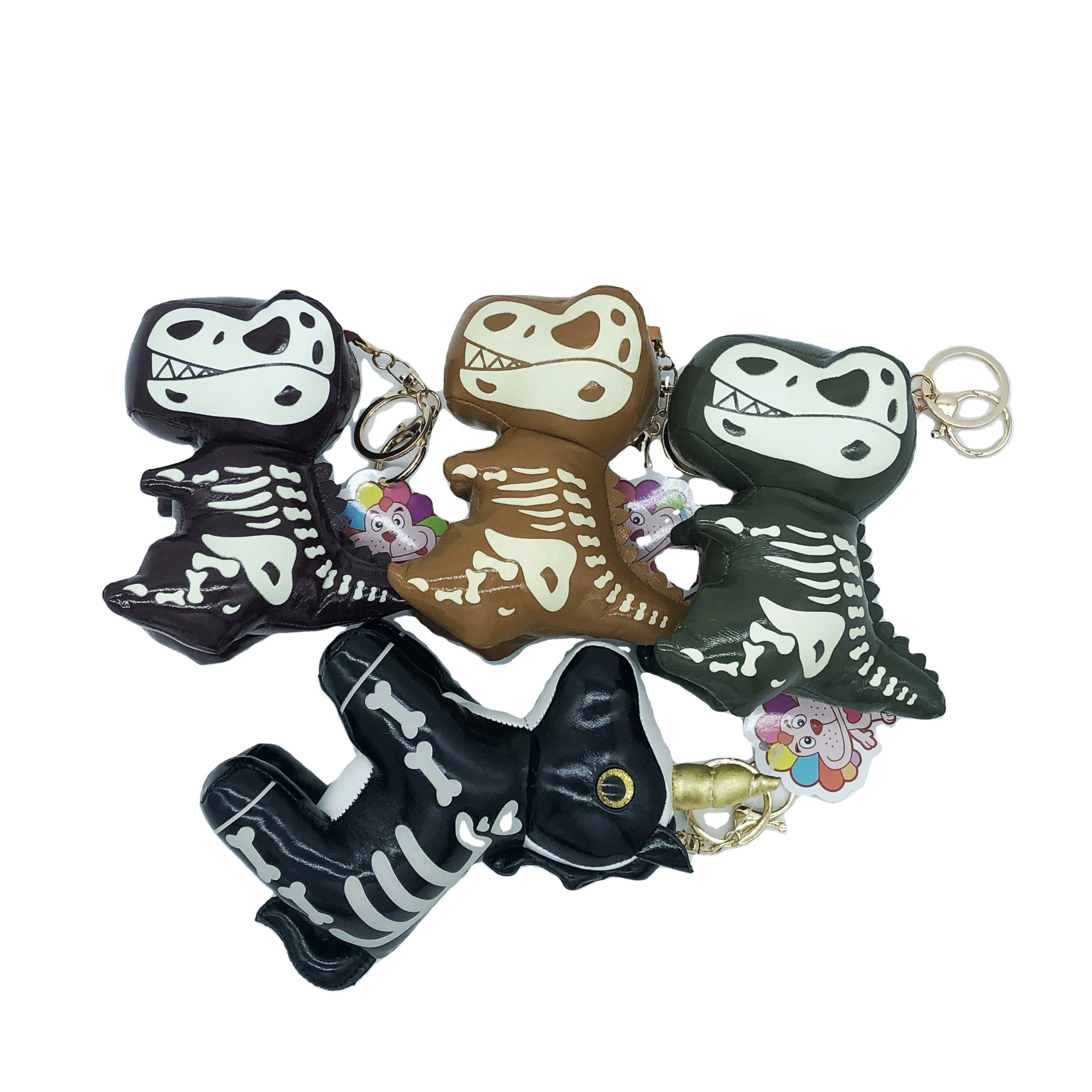 Luminous Dinosaur Unicorn Leather Pendant Animal Shape Plush Toy Shining In The Night Plush Toy New Design Luminous Keychain