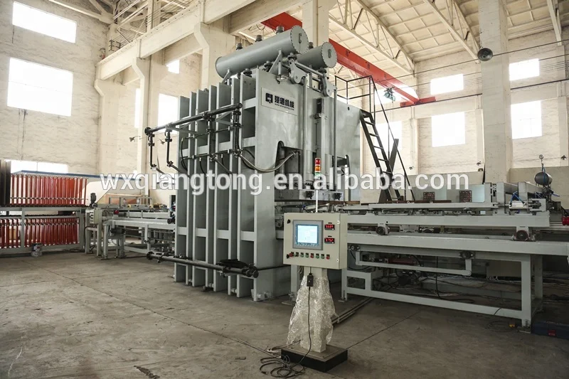 6*12feet full automatic hot press line in Wuxi for mdf hdf particle board plywood production