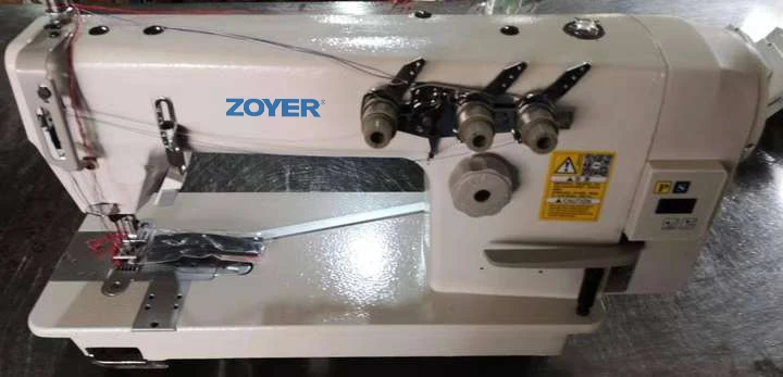 Hot Selling ZY3800-3DPL Direct Drive High Speed Three Needle Chain Stitch Sewing Machine With Puller Device for