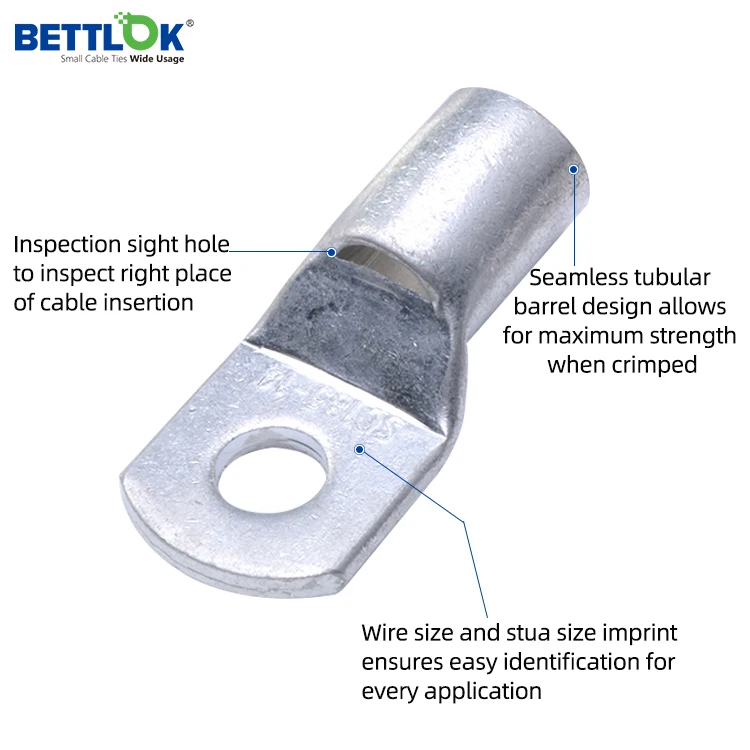 Bettlok Copper tube SC automotive terminals non-Insulated cable lug connectors terminals
