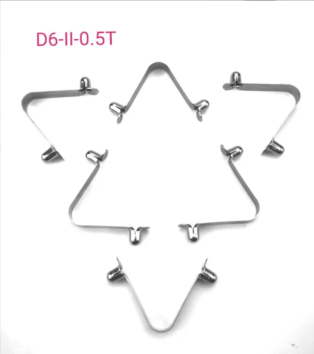 6mm diameter double button V Shaped Flat Spring Clip for 18-24mm Tube Pole Size