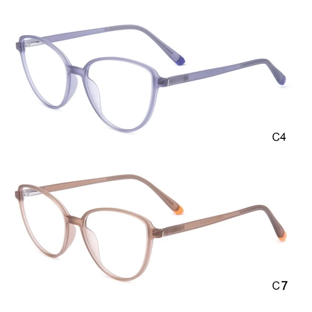 New Fashionable Full Frame TR86 Plain Glasses with Trendy Multi-Color Eyeglass Frame Custom Printed Pattern Type