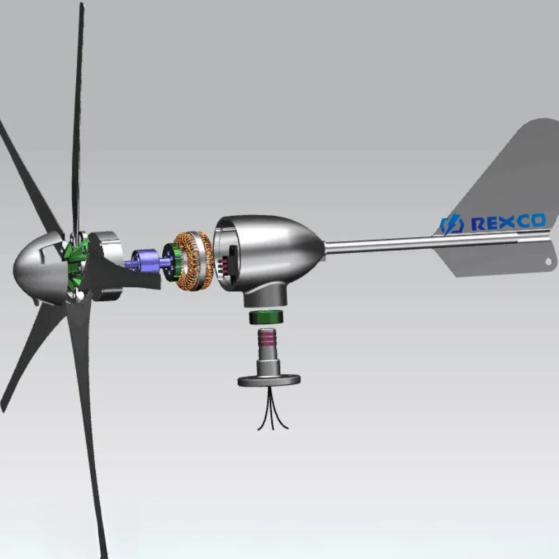 1000w 1kw 24v 2kw 3kw 5kw 10kw Power Wind Low Noise Horizontal Axis Wind Turbine Generator