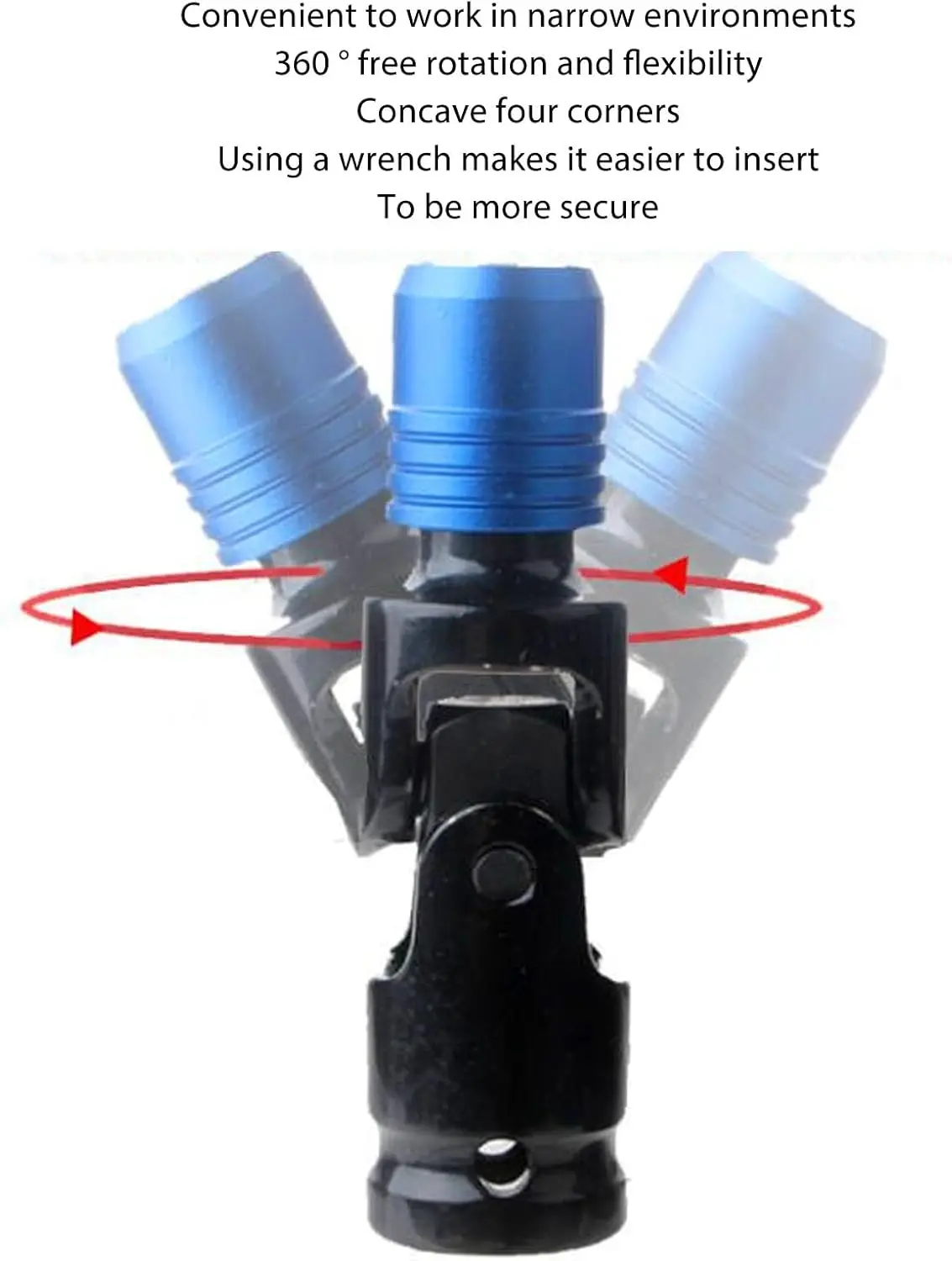 Peaktop  Universal Impact Wrench Adapter, Chrome Molybdenum Steel, 360 Degree Rotation