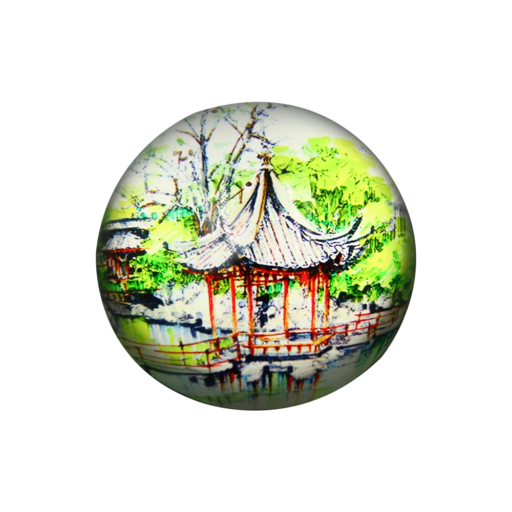 wholesale Crystal Glass Dome Paperweight With Custom Printed Half Ball Sphere Paperweight For Sales