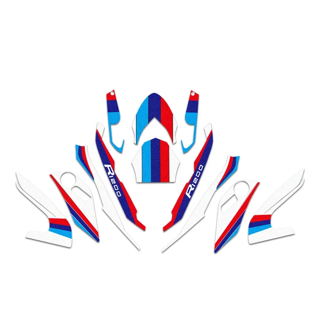For BMW R1200GS LC R 1200GS Motorcycle Body Fuel Tank Exhaust Pipe Nozzle Sticker One Set Decorative Protection Sticker