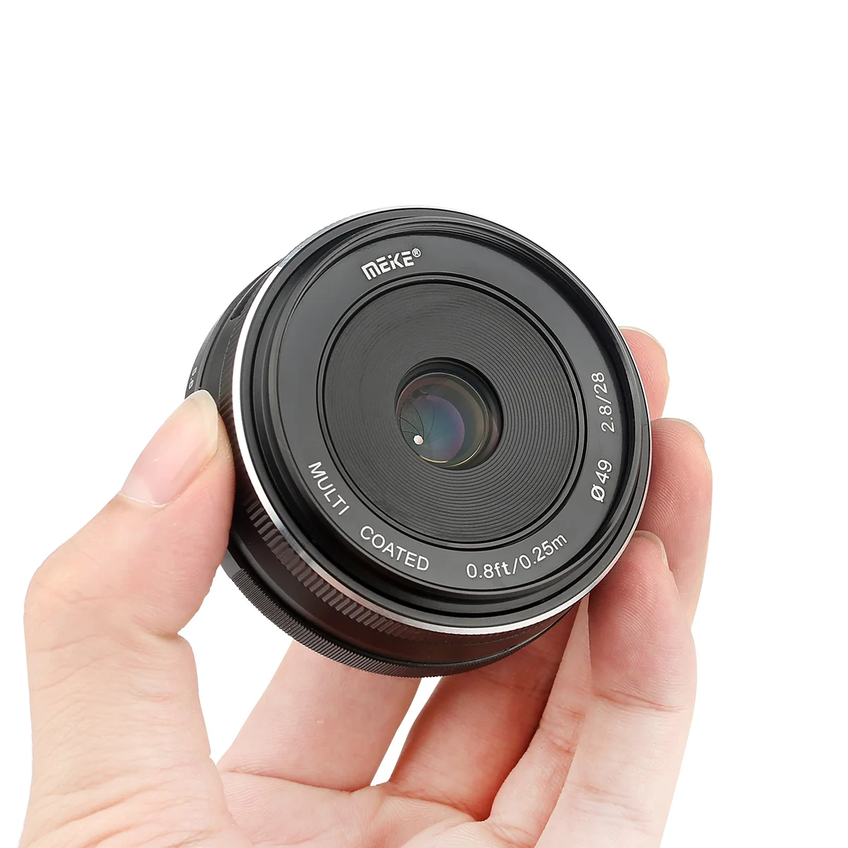 Meike 28mm f2.8 Fixed Manual Focus Lens for Mirrorless Camera Panasonic Lumix Olympus Series Cameras
