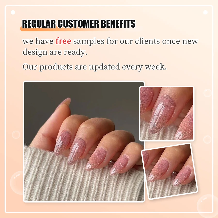 Customize Faux Ongles Factory Suppliers Nude Cat Eyes Wholesale Price Salon Quality Oval Shape 2024 Trending Press On Nails