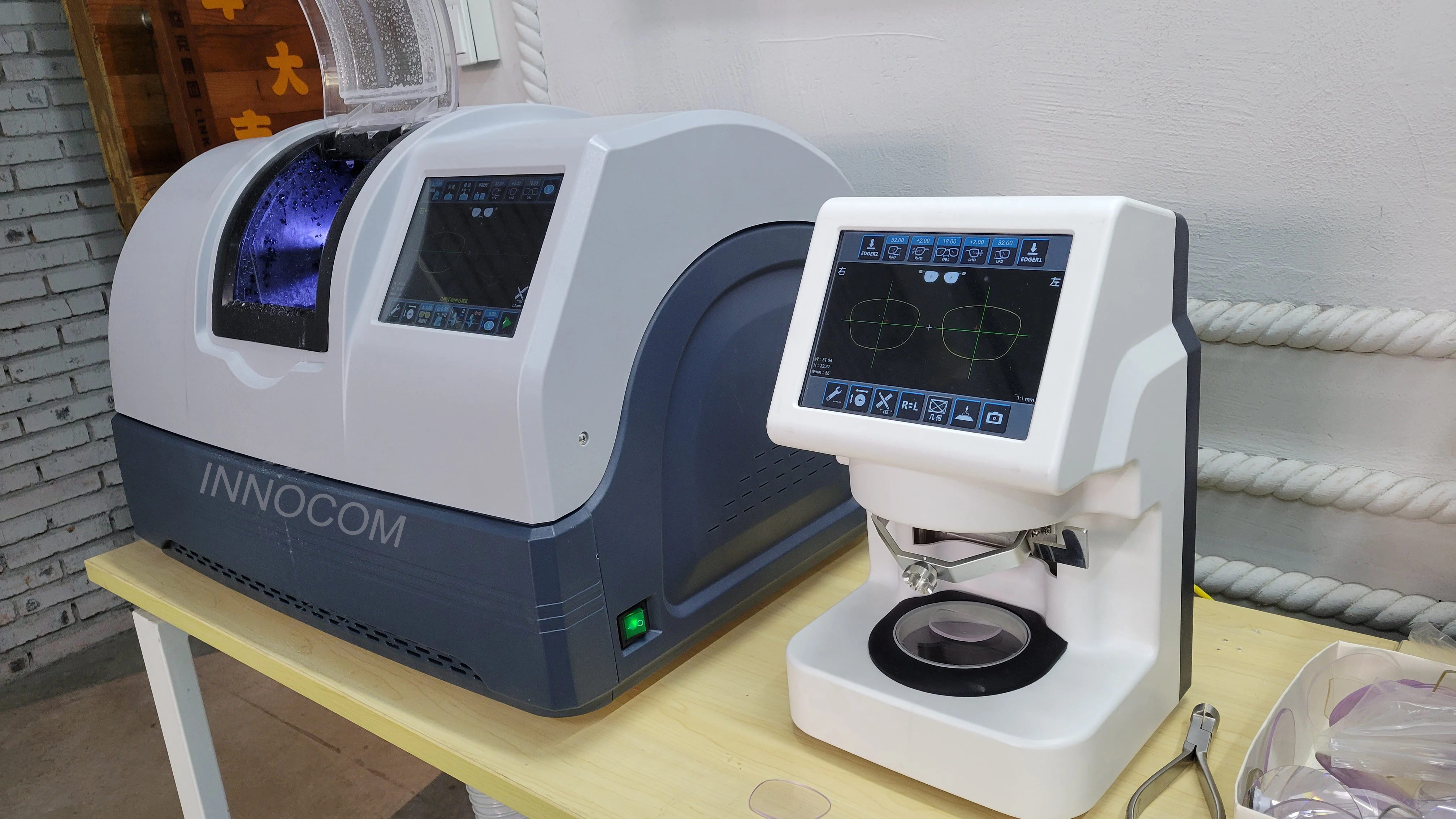 High-Precision 2D Patternless Lens Edger Optical Scanner Metal Construction Visual Acuity Examination Apparatus