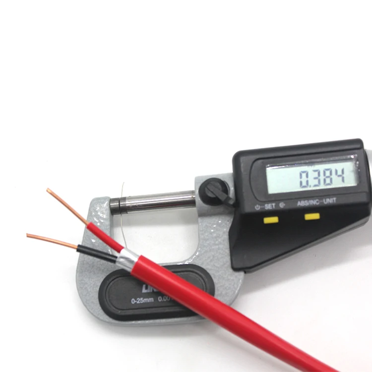 Красный чистая медь 2 жильный кабель 22 AWG ALARMA экранированный безопасности пожарной