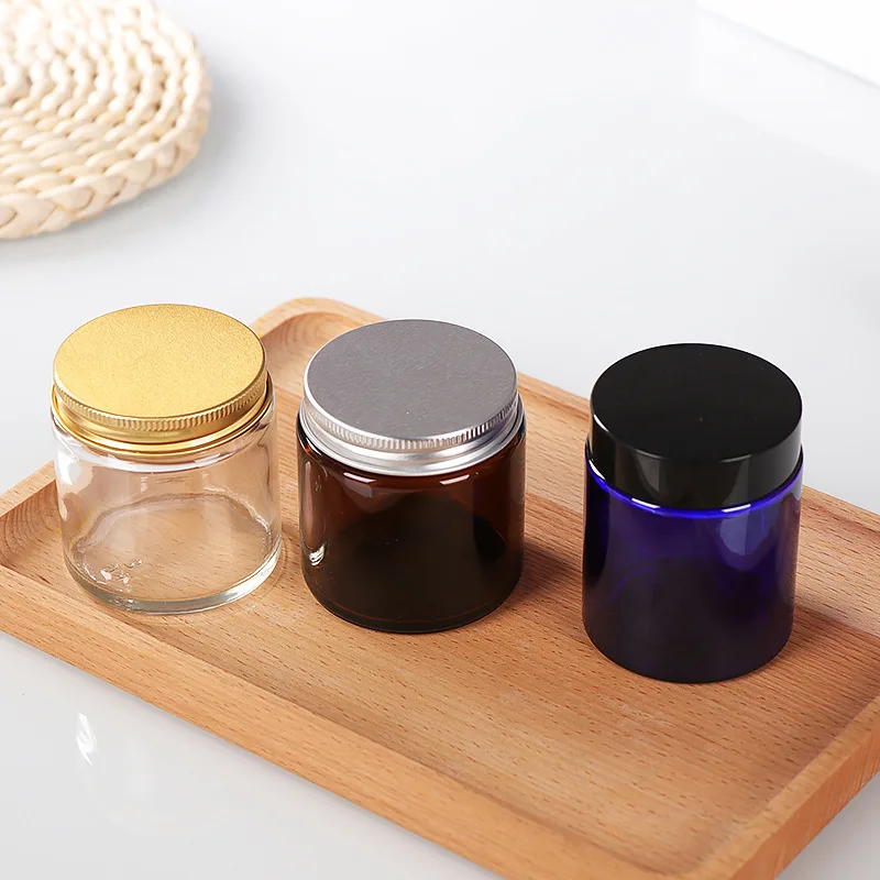 Candle Container Jar Vessel Home Decoration Amber Silver Cylinder Glass for Candles Round Straight 100ml 150ml 8 Oz 50 Pcs
