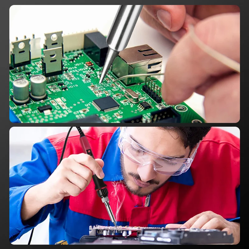 80W Smart Electric Soldering Iron LCD Digital Temperatura Adjustment Auto Sleep Internal Heating Electronic Welding Tools