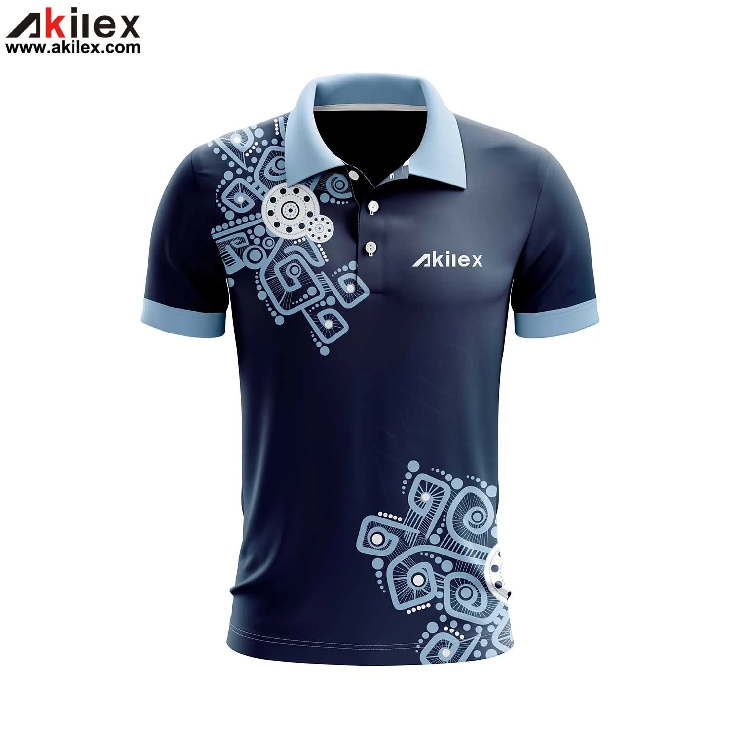 Custom quick dry Sublimation Cheap Color Combination Sports Mens Polo T Shirt Design