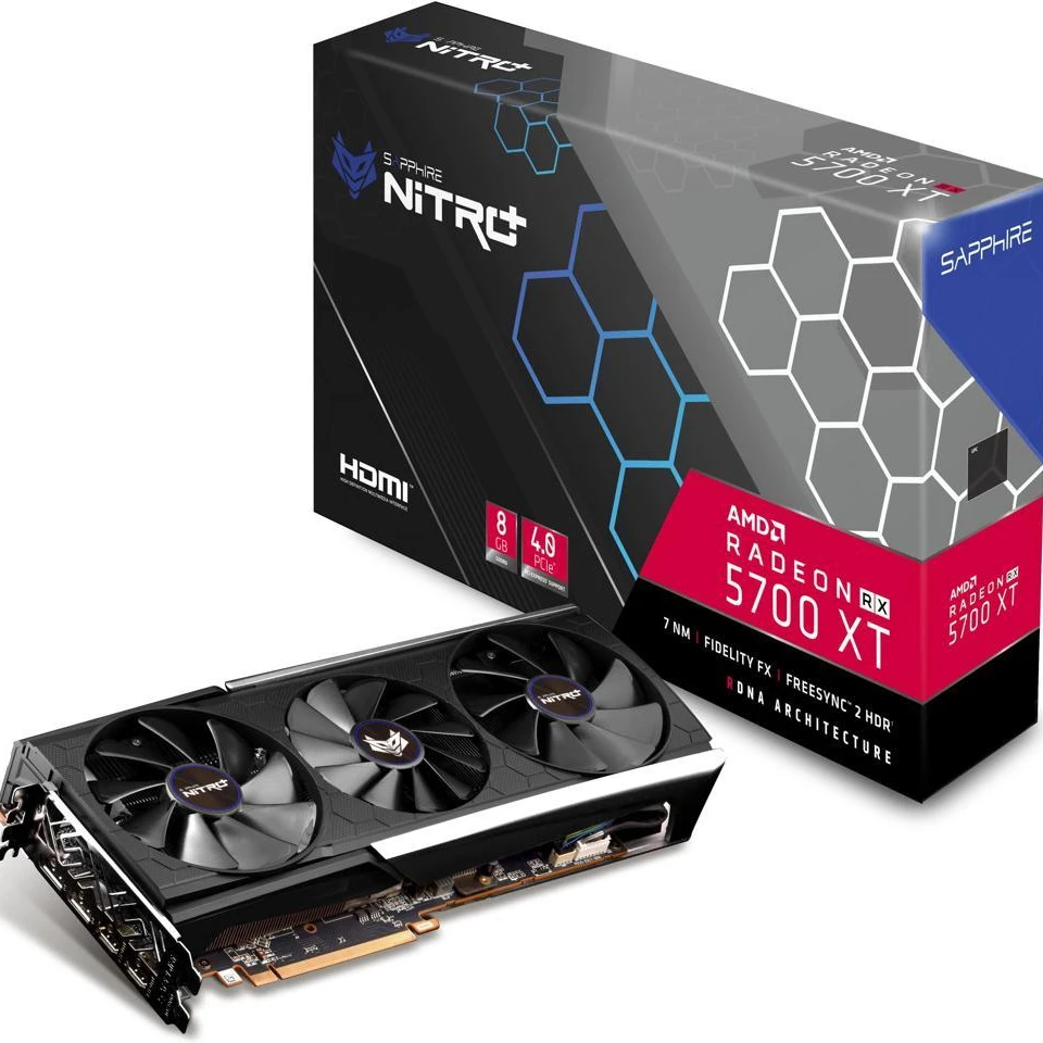 
 Видеокарта SAPPHIRE NITRO + Radeon RX 5700 XT 8 Гб GDDR6 PCI Express 4,0x16 ATX, видеокарта 11293-03-40G  