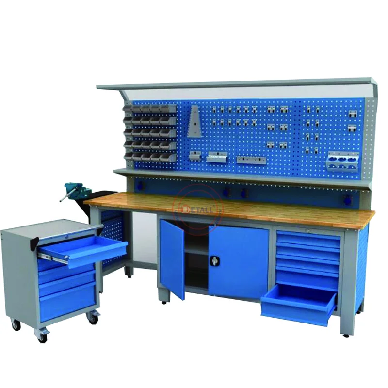 modern industrial garage metal workbench heavy duty steel drawer worktable