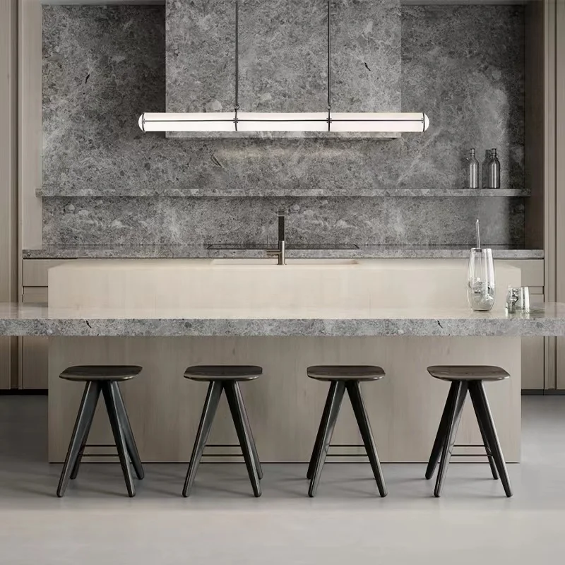 Wholesale gold color steel and acrylic tube dinner room villa long table chandelier light fixture