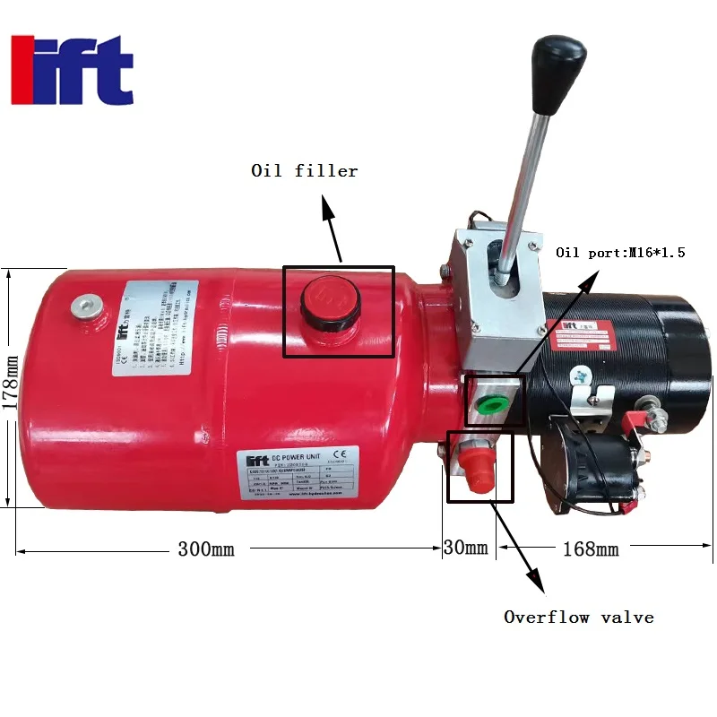 Подъемник поддерживающий полуэлектрический электрический штабелер силовой агрегат гидравлический грузовик DC12V/24V