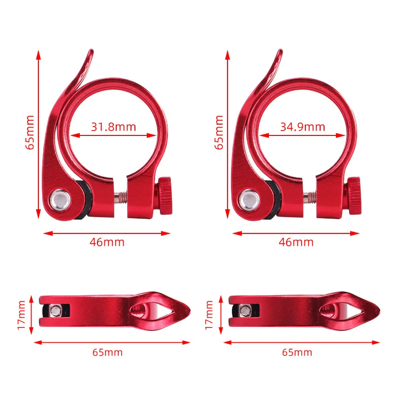 Bicycle Accessories Mountain Bike Quick Removal Tube Clip Aluminum Alloy Tube Lock Clip Highway Bike Seat Post Clamp
