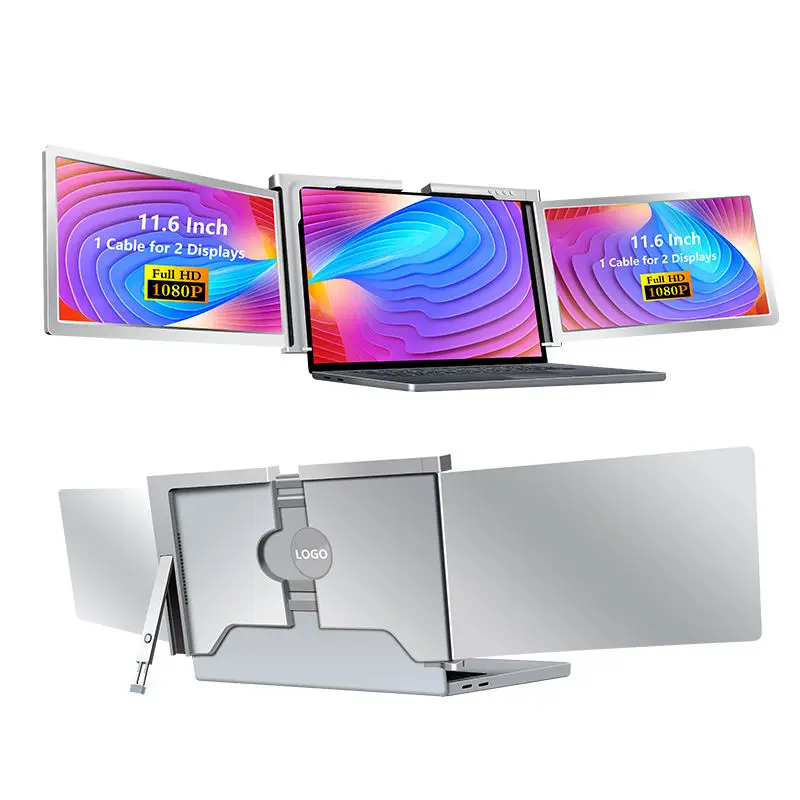 High quality hot sale 12 inch 1920*1080 P IPS LCD display for USB C laptop extender triple monitor double lcd for multi-display