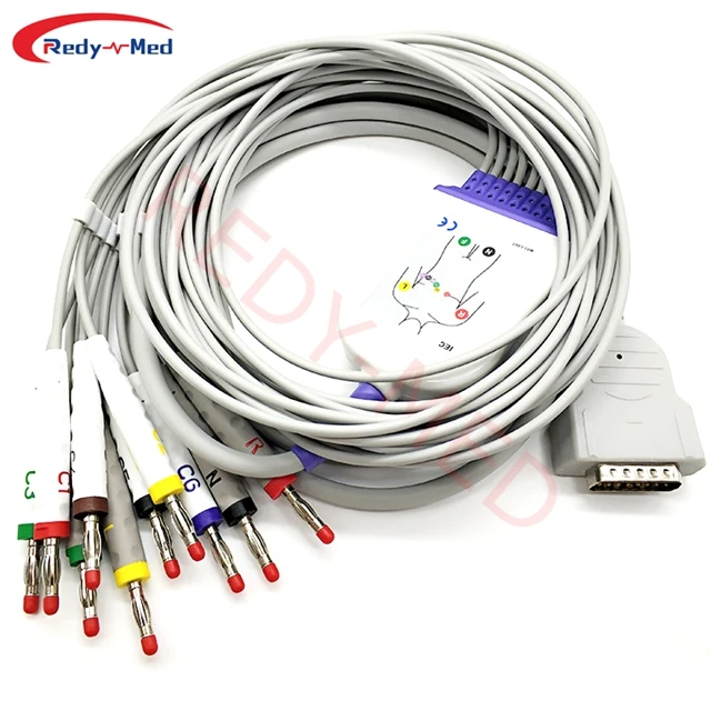 10 Lead Ecg Ekg Cable With Banana 4.0