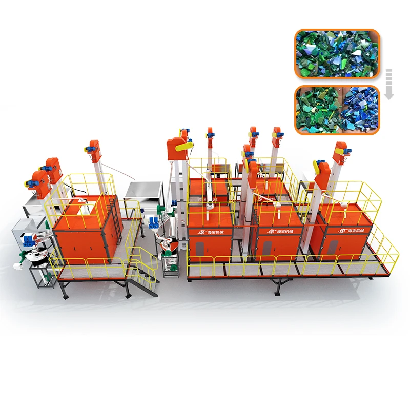 High-end quality electrostatic mixture plastic recycling machine for abs ps pp pe pet pvc pom waste recycling machine lines