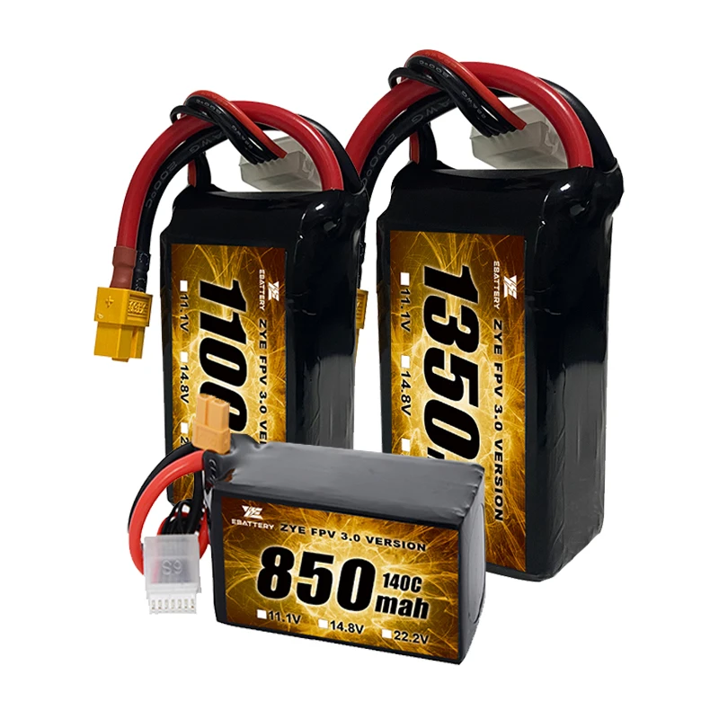 Lipo FPV Battery XT60 550mah 850mah 1100mah 1350mah 1500mah 1800mah 5000mah 10000mah 90C/120C/140C Ebattery OEM for rc car FPV