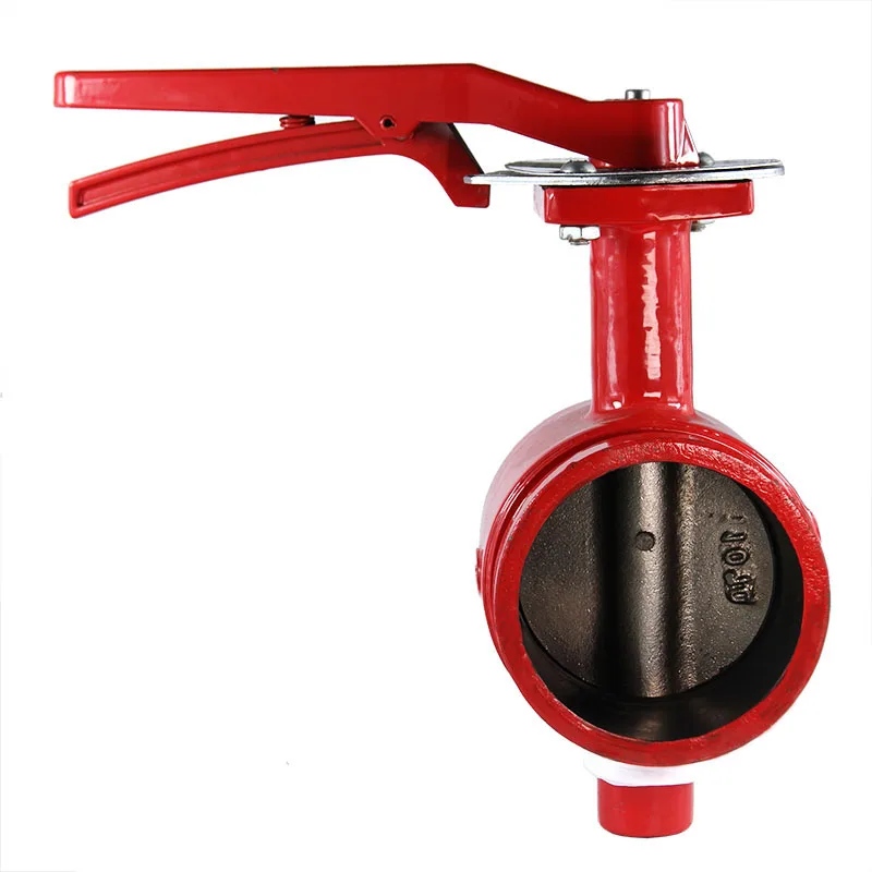 Cast iron clamp type ss disc   epdm sealing ring 150lb JIS10K Fire ferrul clamp handle butterfly valve