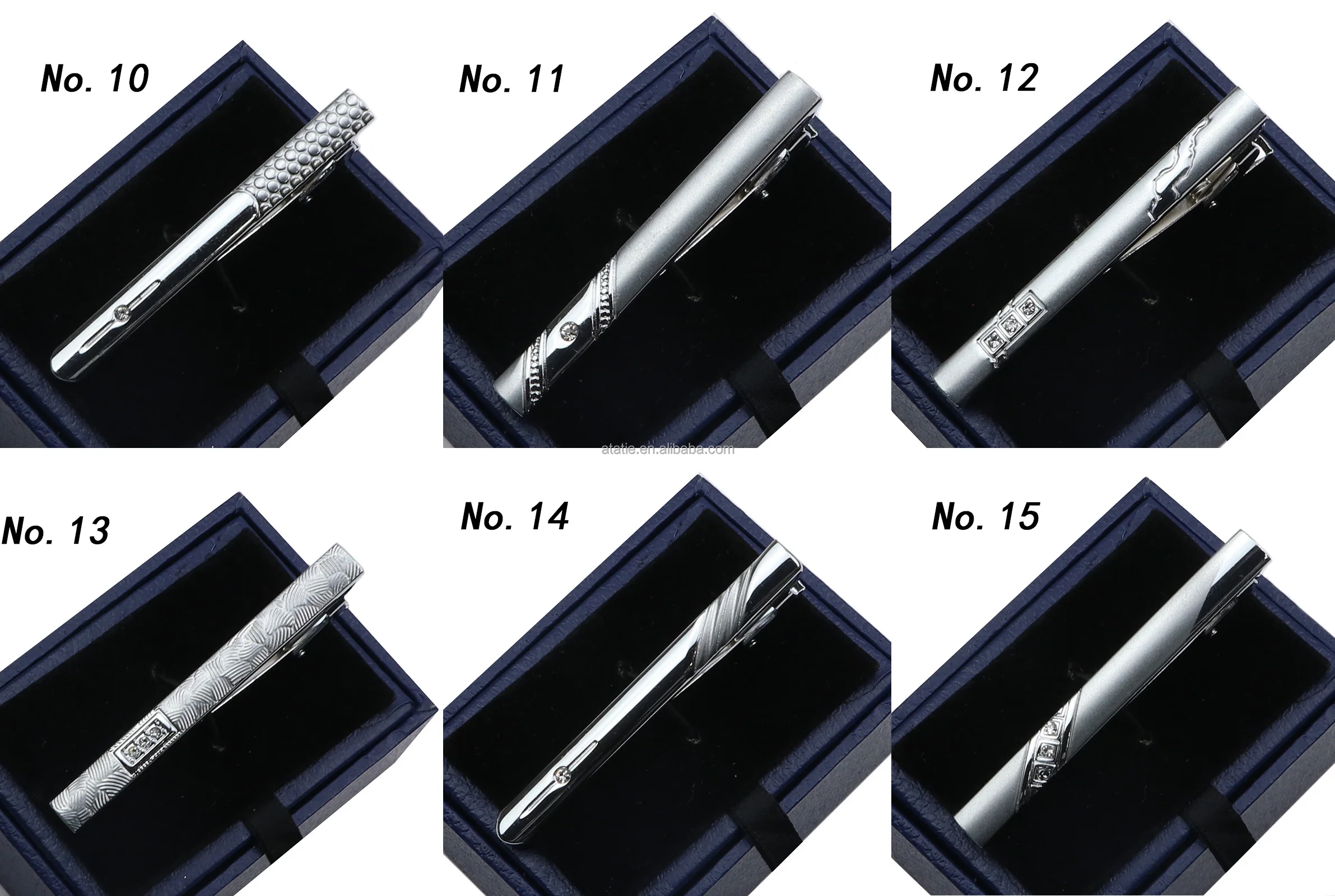 Must Buy Tie Clip Classic Trendy Men Sliver Crystal Jewel Metal Male Business Banquet Bar Necktie Clips Clasp Accessories Gift