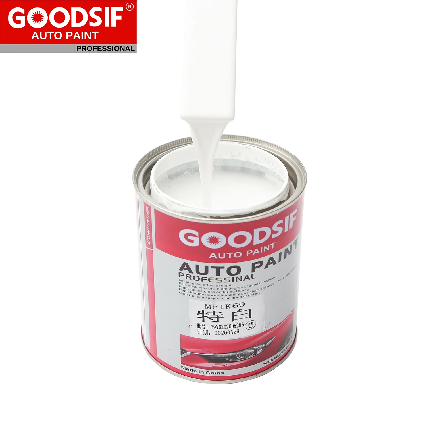 Auto Paint Factory Customized High Quality 1K White Silver Pearl Color Automotive Paint Basecoat Repair Car Paint