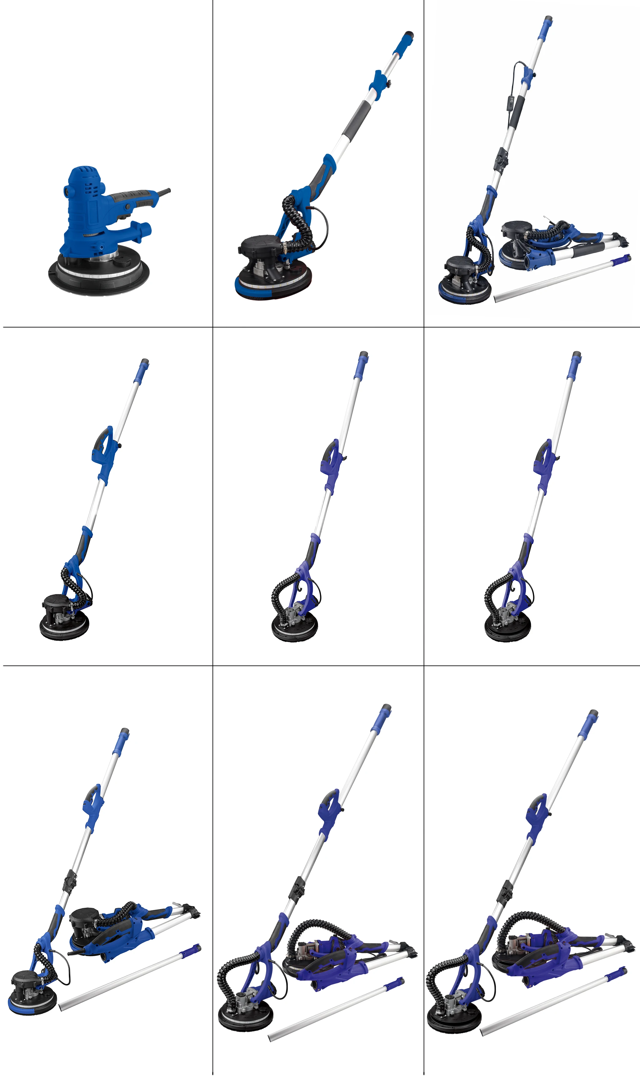 Wall polishing machine Blue folding grinding machine decoration polishing electric drywall sander machine