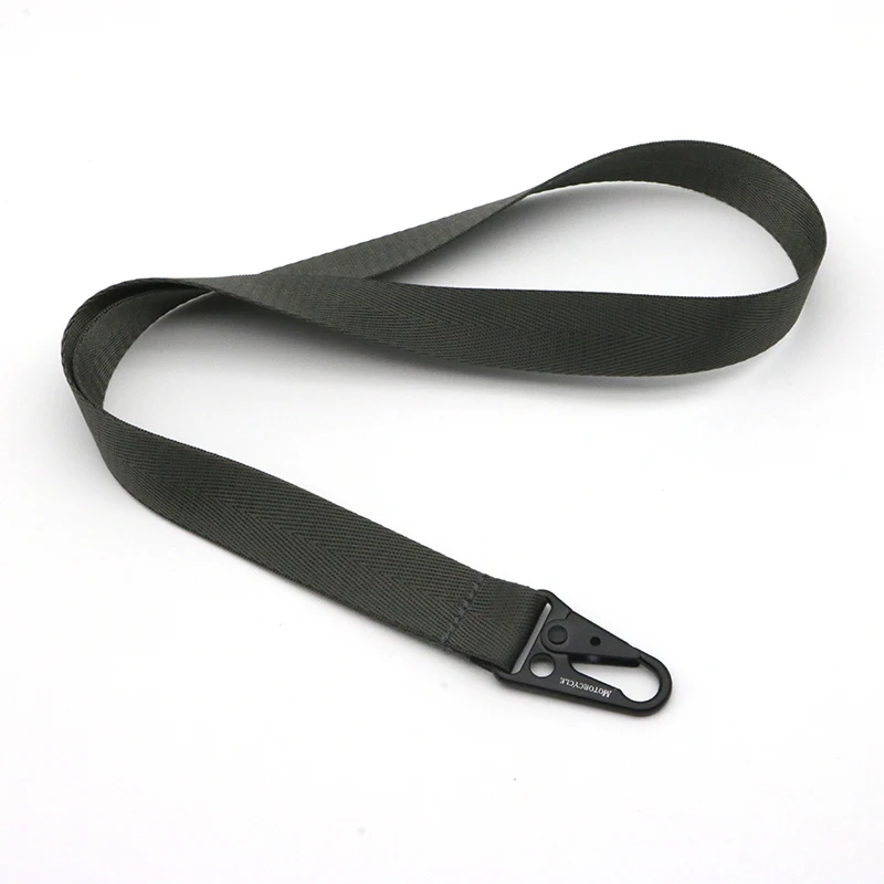 Custom Heavy Duty Tactical HK Clip Stitch Nylon  Hiking Rope Climbing Event Keychain Neck Lanyard