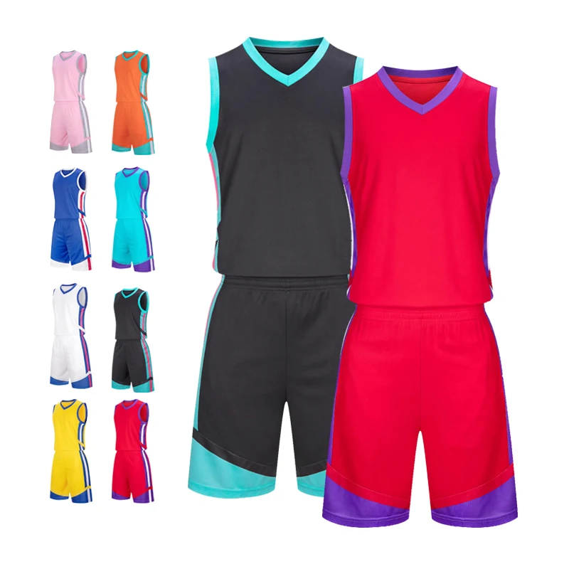 Basketball Jerseys Sportswear Basketball Jersey Shorts And Shirt Customized Embroidery Sewing Outdoor Tune Squad 100% Polyester